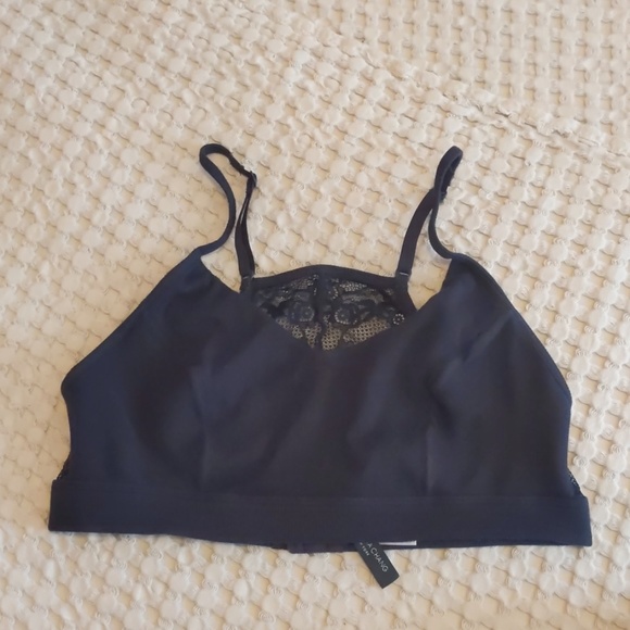 Samantha Chang updated cotton Better bra in Navy lace - Picture 2 of 6